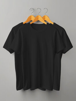 Černé dámské tričko bez potisku Bolf SD211