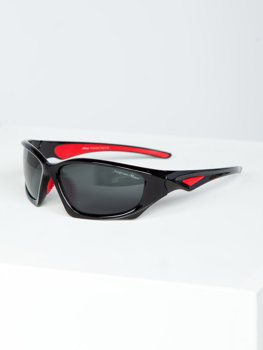 Černo-červené pánské sluneční brýle Bolf MIAMI4