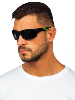 Černo-zelené pánské sluneční brýle Bolf MIAMI9