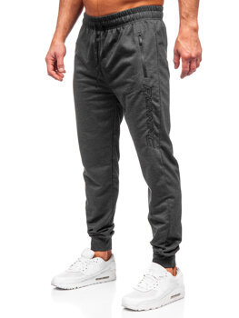 Grafitové pánské teplákové jogger kalhoty Bolf JX6352