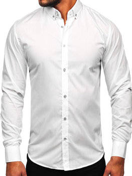 Pánská bílá elegantní košile s dlouhým rukávem Bolf 5821-1
