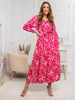 Růžové dámské šaty Bolf A468