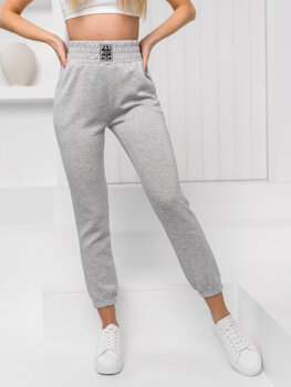 Šedé dámské textilní jogger kalhoty Bolf W7807