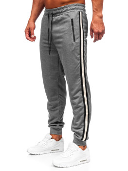 Šedé pánské teplákové jogger kalhoty Bolf JX6156