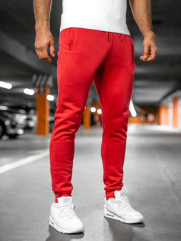 Světle červené pánské jogger kalhoty Bolf XW01