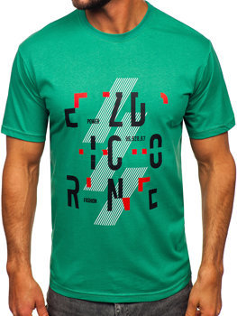 Zelené pánské bavlněné tričko Bolf 14752