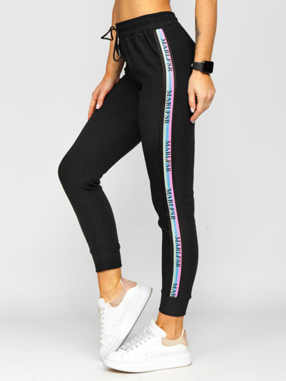 Černé dámské textilní jogger kalhoty Bolf W5058
