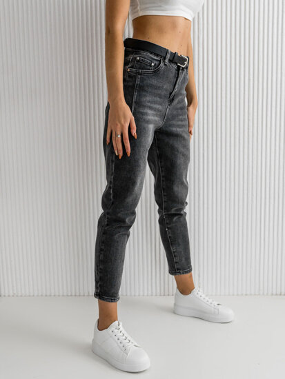 Černé pánské džíny s páskem Bolf BF15-C