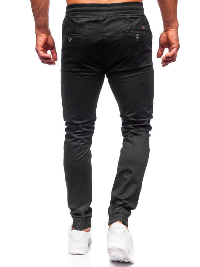 Černé pánské textilní jogger kalhoty Bolf KA6078