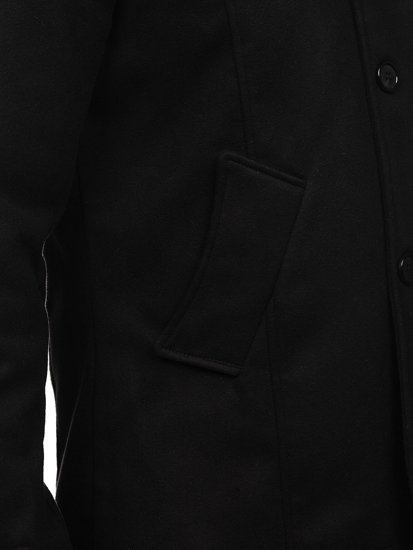 Černý pánský kabát Bolf 8857