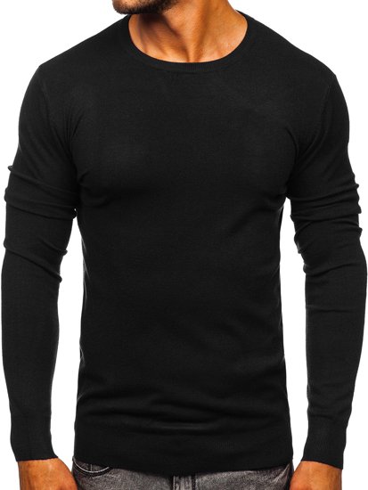 Černý pánský svetr basic Bolf YY01