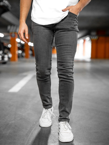 Grafitové pánské džíny slim fit Bolf 6220