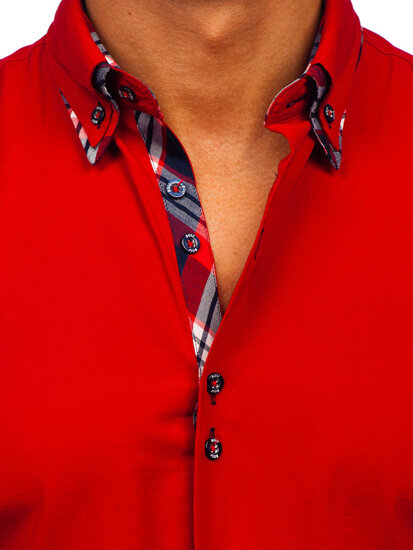 Pánská košile BOLF 4704 červená