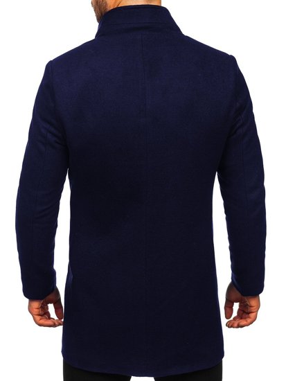 Tmavě modrý pánský zimní kabát Bolf 0010