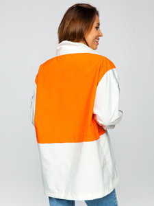 Bílo-oranžová dámská přechodová bunda Bolf AG3010