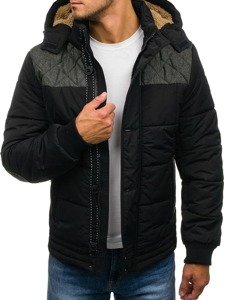 Černá pánská zimní bunda Bolf 3107