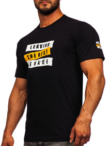 Černé pánské bavlněné tričko Bolf 14514