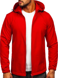 Červená pánská přechodová softshellová bunda Bolf HH017