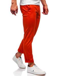 Oranžové pánské chino kalhoty Bolf 1143