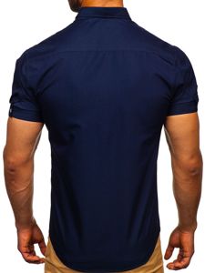 Pánská košile BOLF 5535 tmavě modrá