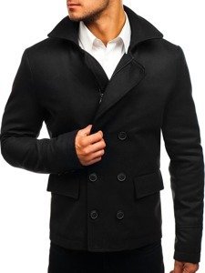 Pánský černý zimní kabát Bolf 3130 