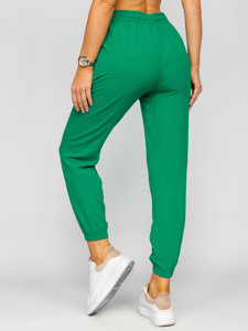 Zelené dámské textilní jogger kalhoty Bolf W7322