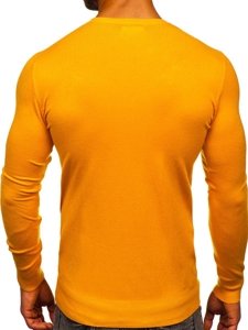 Žlutý pánský svetr basic Bolf YY01